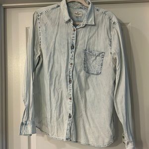 American Eagle Denim Acid Wash Button Down - Size L